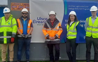 Shareridge Operations Director Sergei Nemich, Alan Morrissey,Maria O’Dwyer, Director of Infrastructure Delivery Uisce Eireann and Jerry Cleary Uisce Eireann